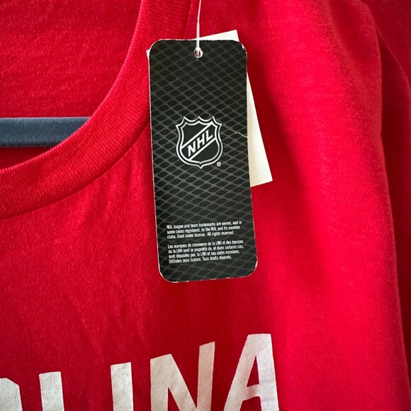 NHL Apparel Carolina Hurricanes 2XL Red, White & Grey Long Sleeve Tee NWT - Picture 3 of 12